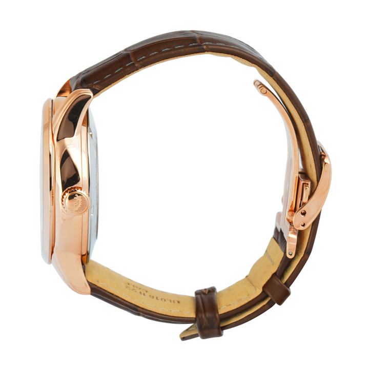 Jam Tangan Orient Classic RA-AK0007S Sophisticated Sun & Moon Textured Ivory Dial Brown Leather Strap