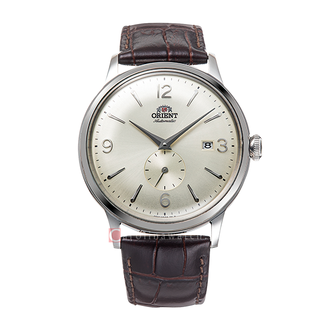 Jam Tangan Orient Star Mechanical Classic RA-AP0003S Men Ivory Dial Brown Leather Strap