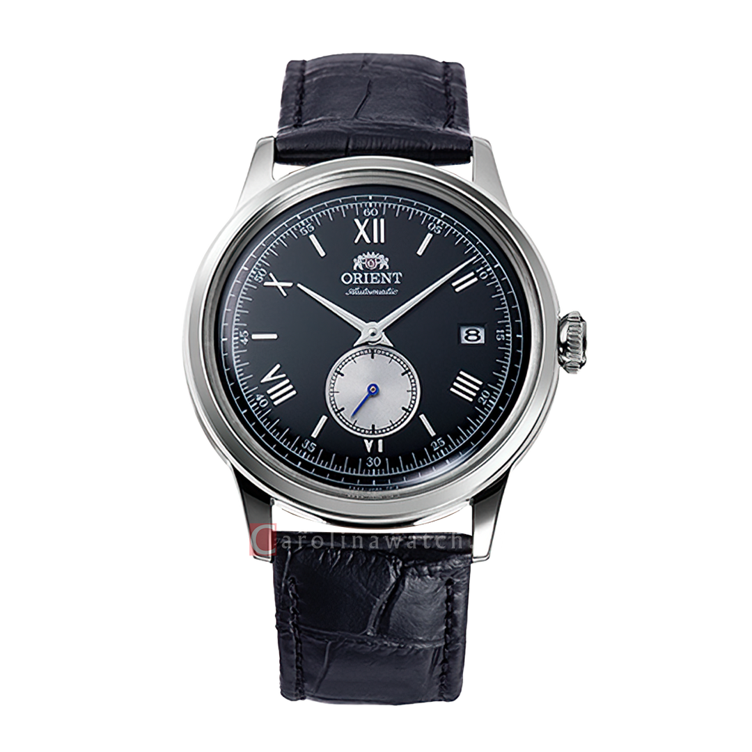 Jam Tangan Orient Classic Bambino Small Seconds RA-AP0101B Men Black Dial Black Leather Strap