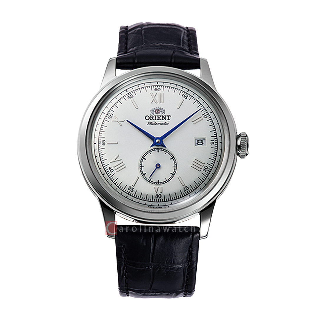 Jam Tangan Orient Classic Bambino Small Seconds RA-AP0104S Men Silver Dial Black Leather Strap