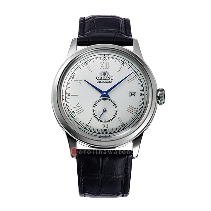 Jam Tangan Orient Classic Bambino Small Seconds RA-AP0104S Men Silver Dial Black Leather Strap