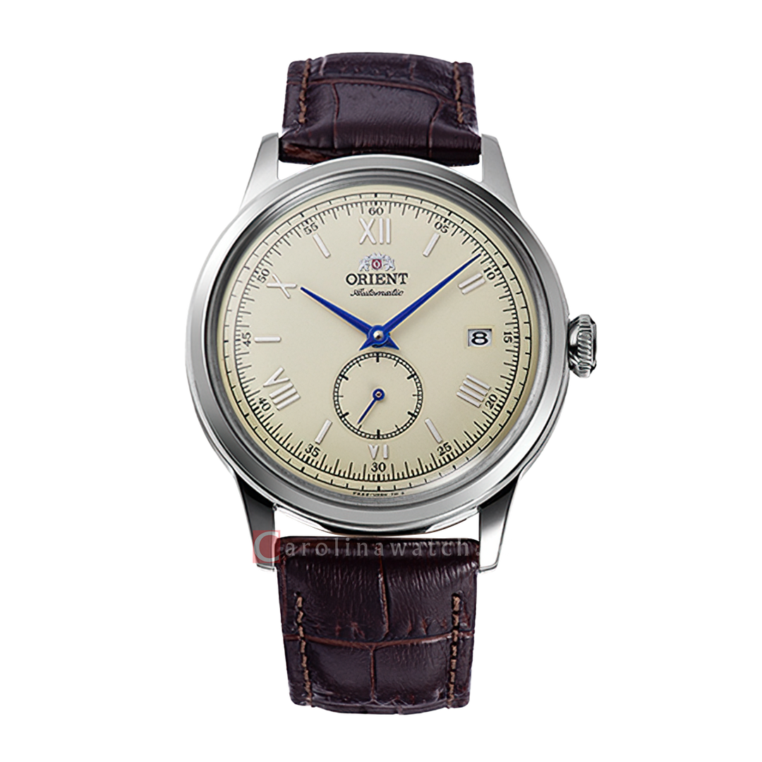 Jam Tangan Orient Classic Bambino Small Seconds RA-AP0105Y Men Ivory Dial Brown Leather Strap