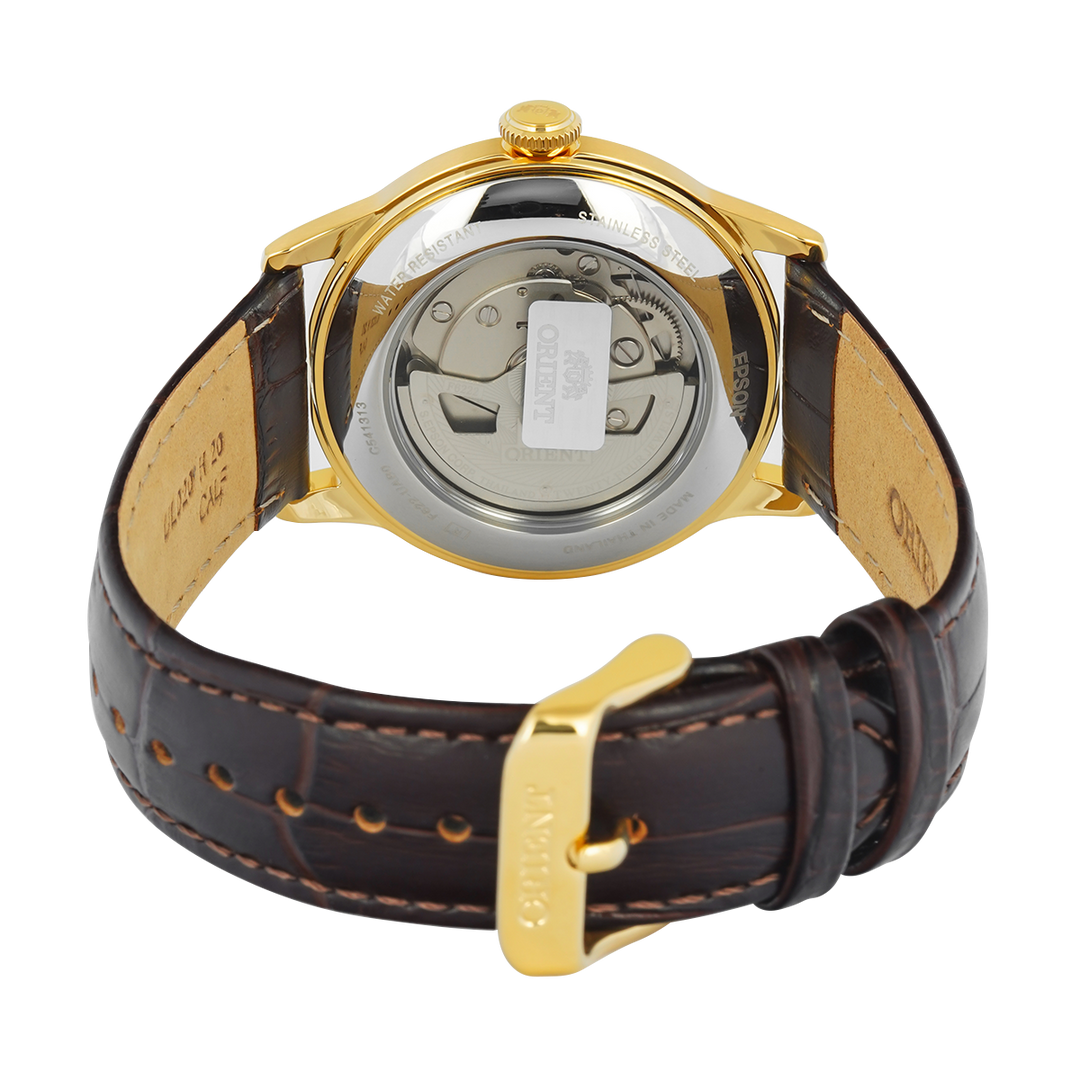 Jam Tangan Orient Classic Bambino Small Seconds RA-AP0106S Men Silver Dial Brown Leather Strap