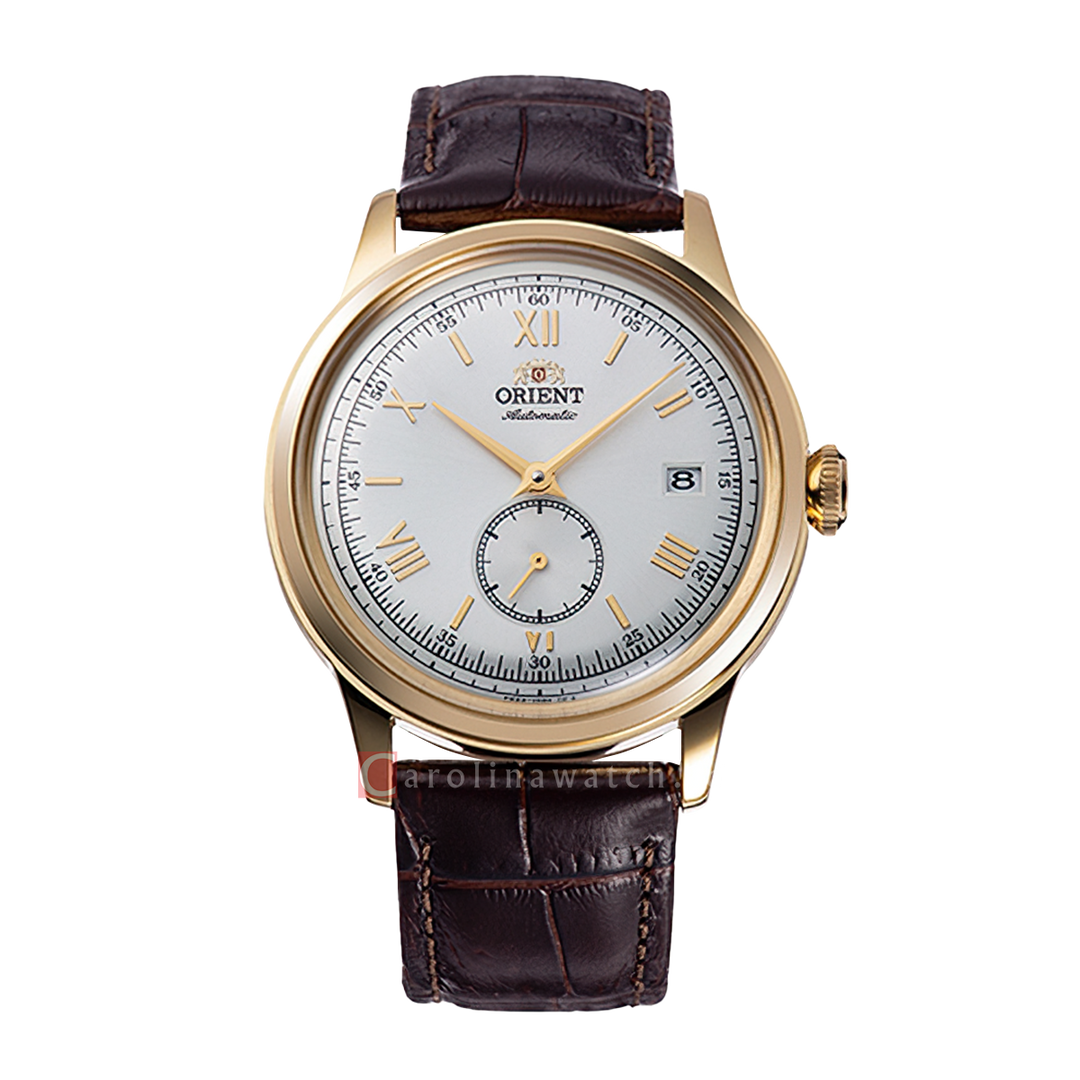 Jam Tangan Orient Classic Bambino Small Seconds RA-AP0106S Men Silver Dial Brown Leather Strap