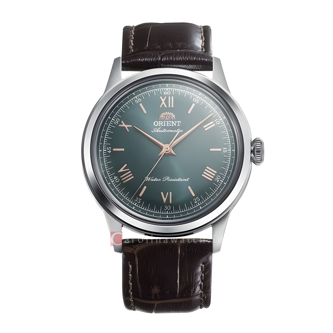 Jam Tangan Orient Classic RA-BB0001E Automatic Men Green Dial Brown Leather Strap