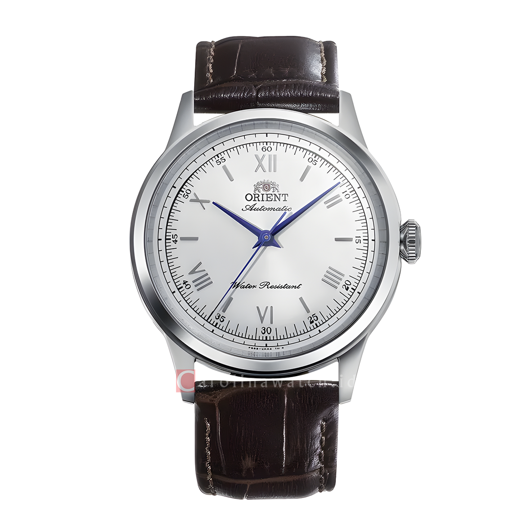 Jam Tangan Orient Classic RA-BB0002S Automatic Men White Dial Brown Leather Strap
