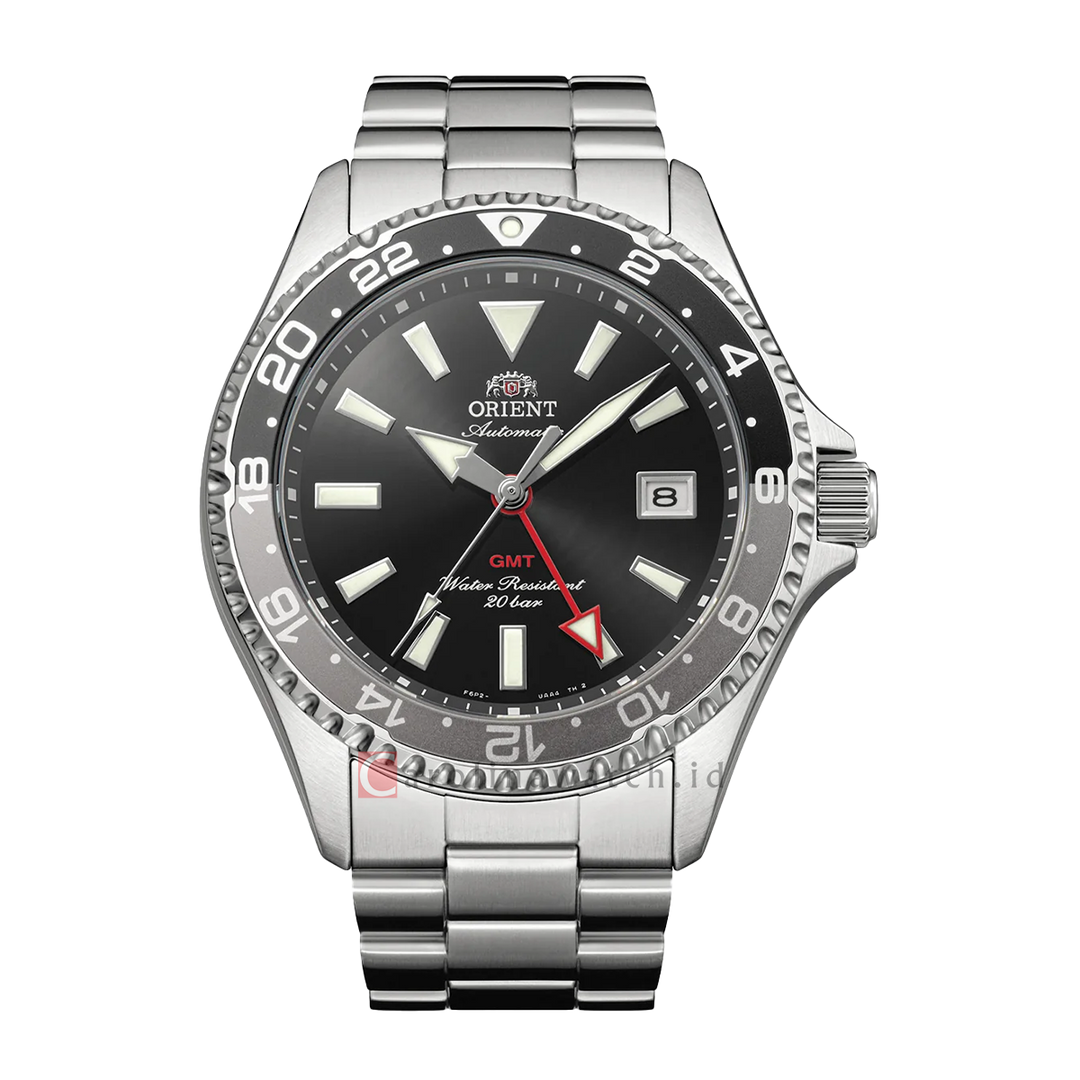 Jam Tangan Orient Diver Design GMT RA-BC0001B Men Analog Dial Stainless Steel Strap