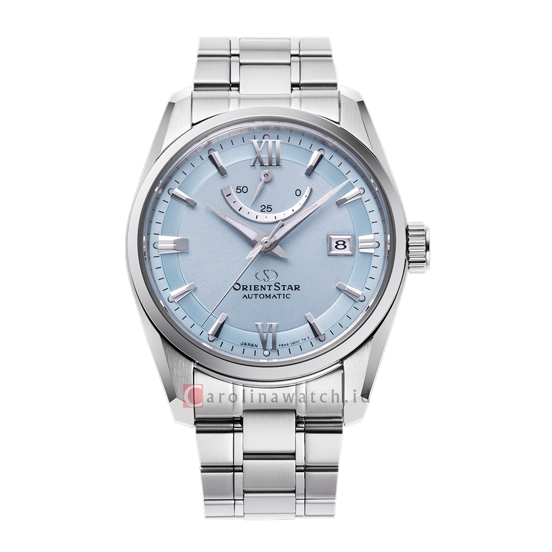 Jam Tangan Orient Star RE-AU0109L Men Contemporary Date Automatic Blue Dial Stainless Steel Strap