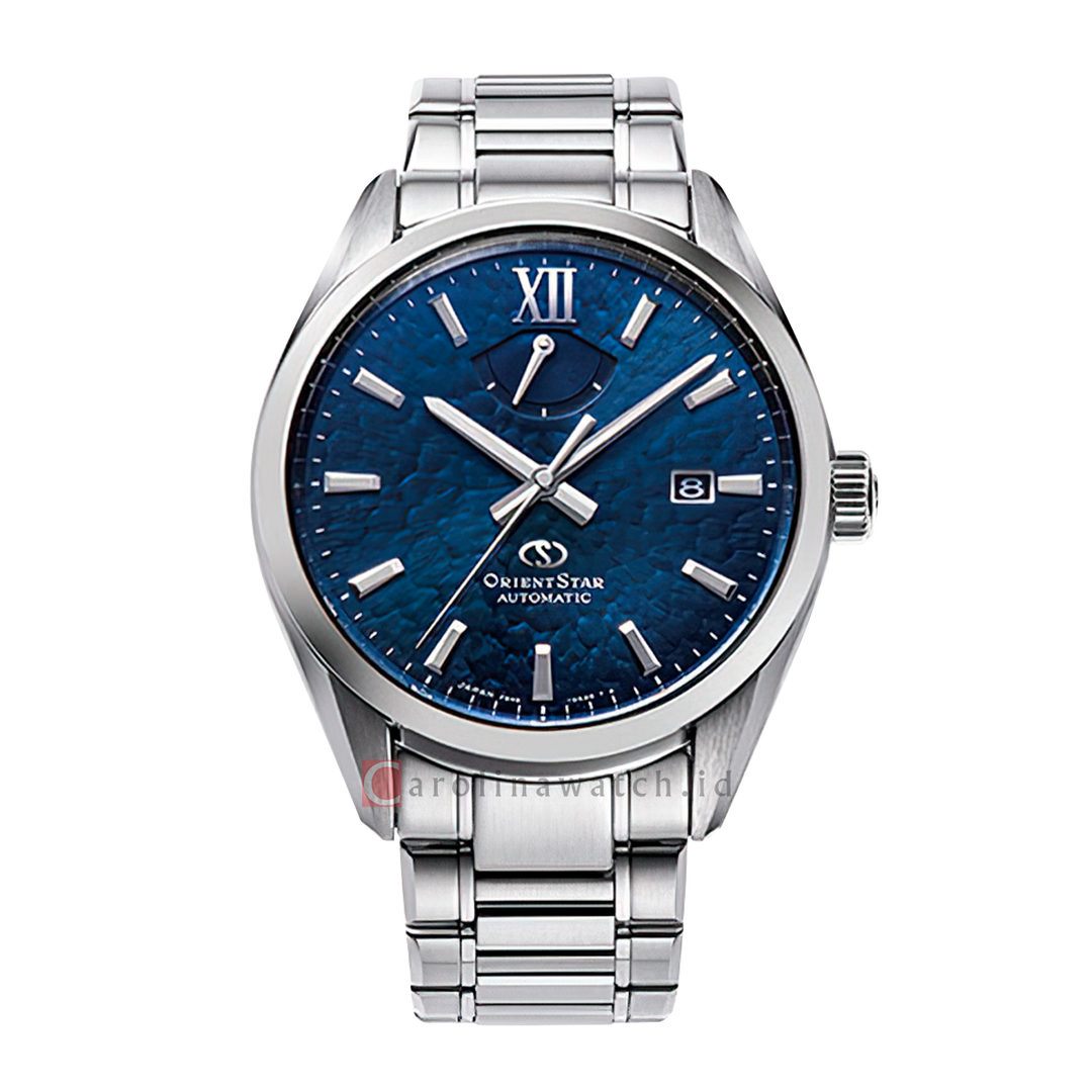 Jam Tangan Orient Star Contemporary RE-BX0004L Men M34 F8 Meteor Shower Blue Dial Metal Strap