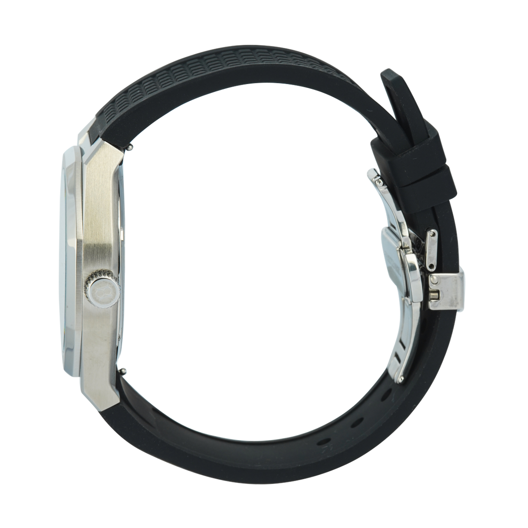 Jam Tangan Regan Harney Regal Sport RH001-01 Men Black Dial Black Rubber Strap