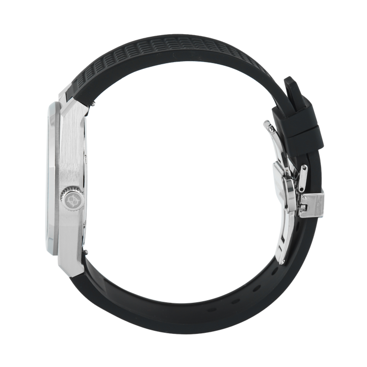Jam Tangan Regan Harney Regal Sport RH001-04 Men Meteorite Black Dial Black Rubber Strap