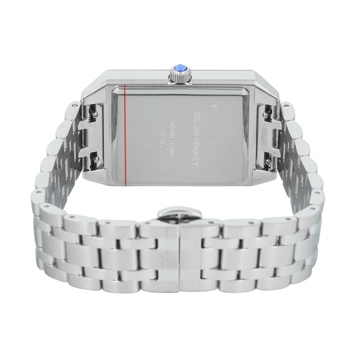 Jam Tangan Regan Harney IRIS RH005-01 Women Tank Silver Dial Stainless Steel Strap