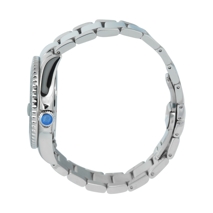 Jam Tangan Regan Harney GMT-Aviator RH009-03 Men Black Dial Stainless Steel Strap