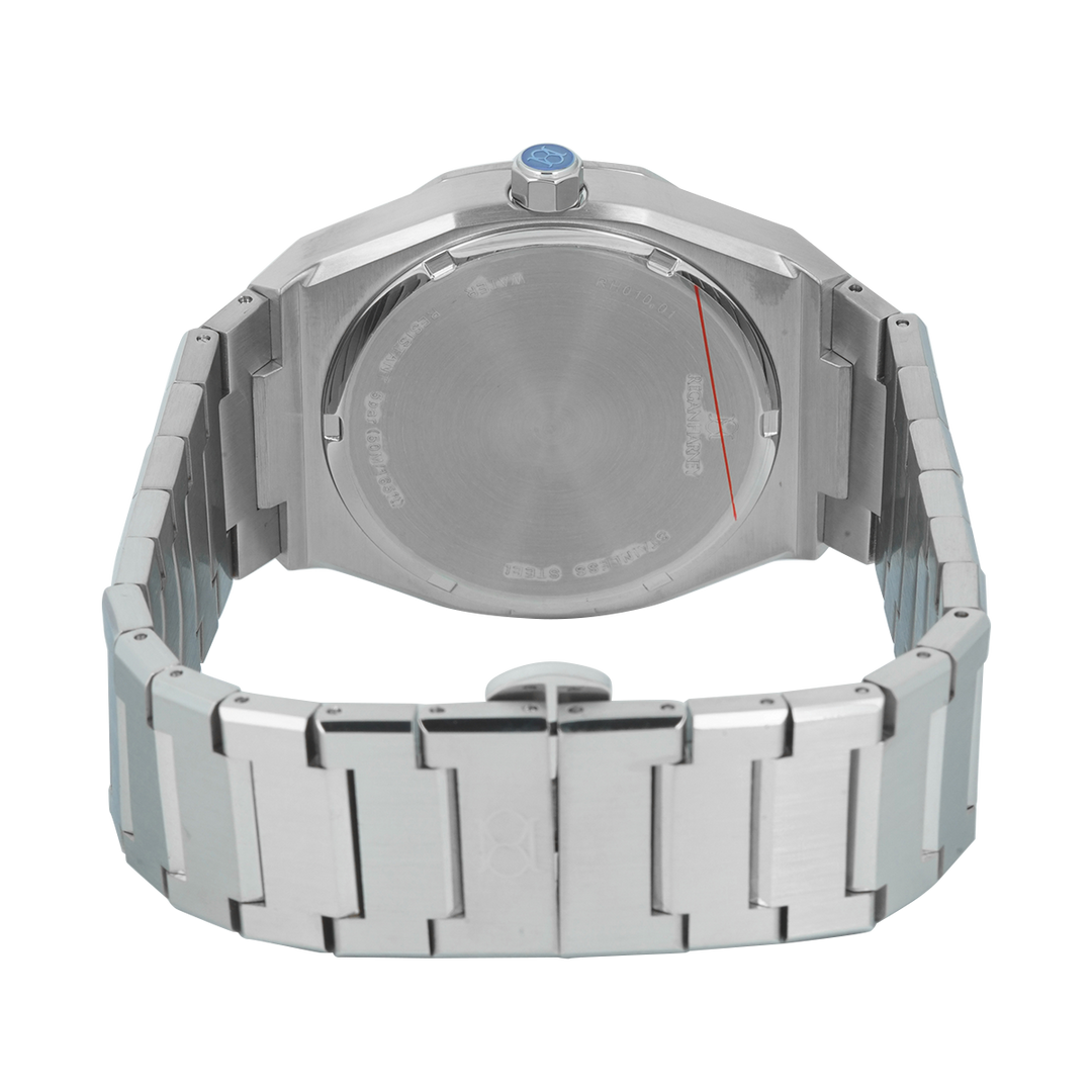 Jam Tangan Regan Harney MOISSANITE REGAL RH010-01 Men Black Dial Stainless Steel Strap
