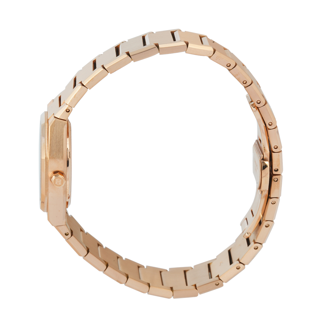 Jam Tangan Regan Harney MINI REGAL RH011-01 Women Black Dial Rose Gold Stainless Steel Strap