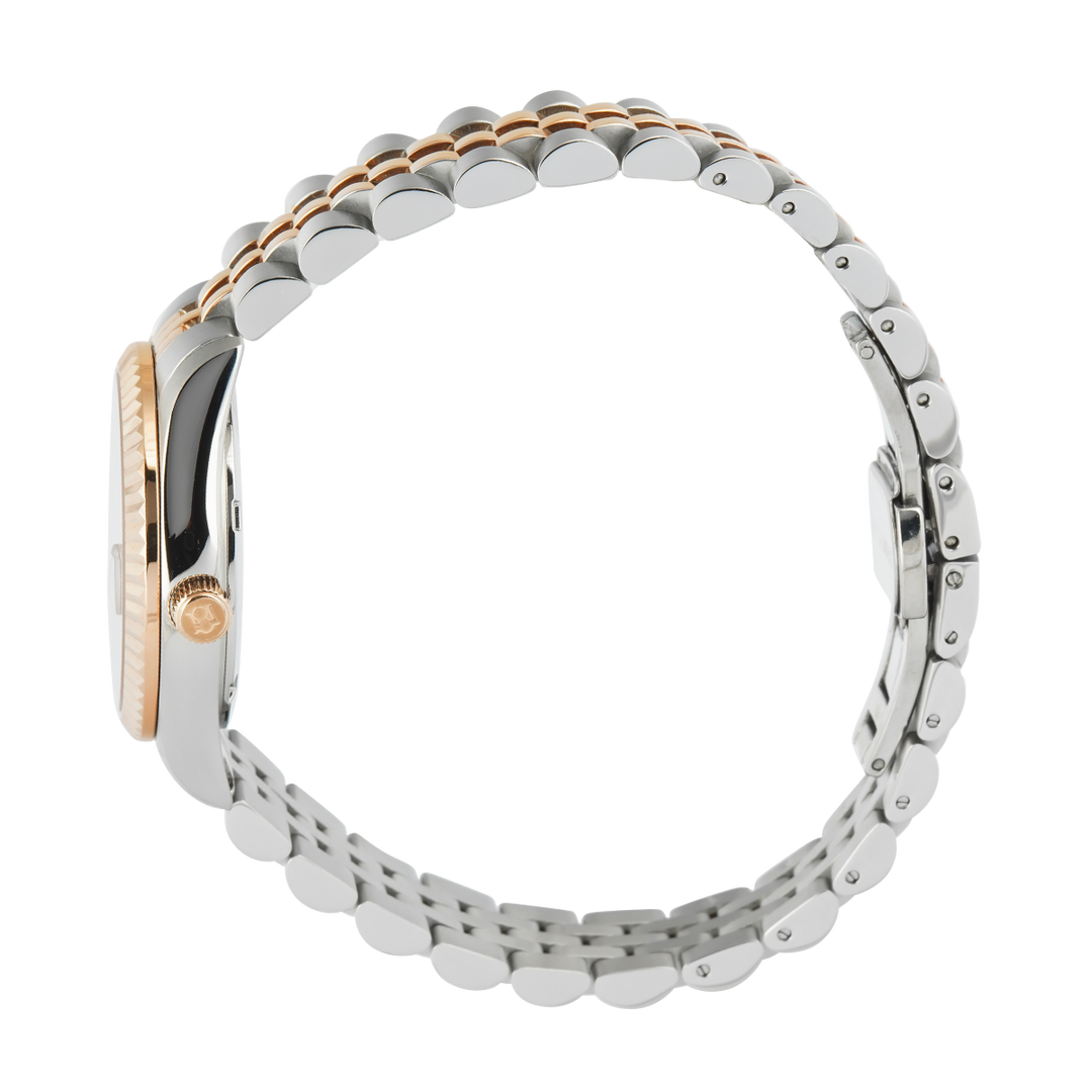 Jam Tangan Regan Harney LADY MONODATE RH013-04 Women Pearl MOP Dial Dual Tone Stainless Steel Strap