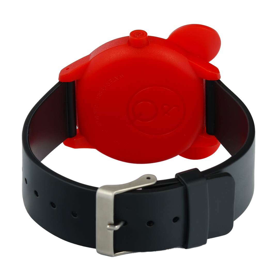 Jam Tangan Q&Q RP02J802 Kids Analog Dial Black Rubber Strap