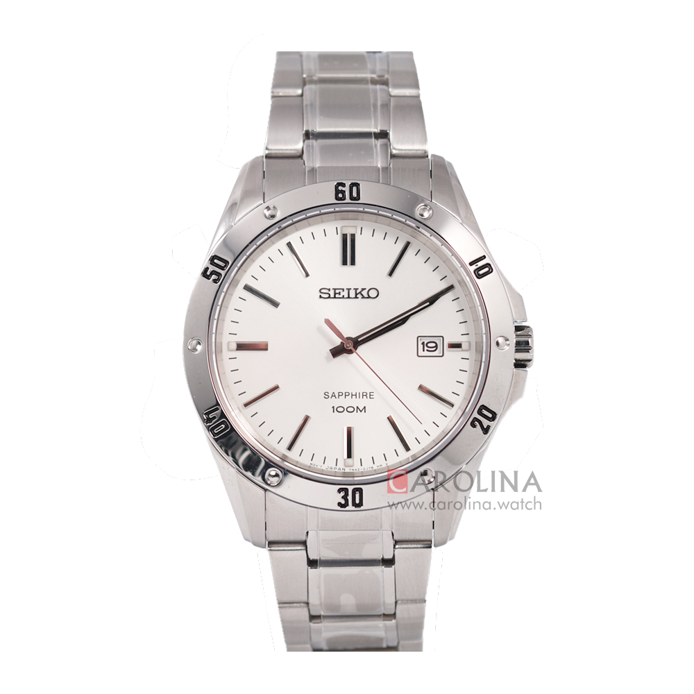 Jam Tangan Seiko SGEG51P1 Men White Dial Stainless Steel Strap