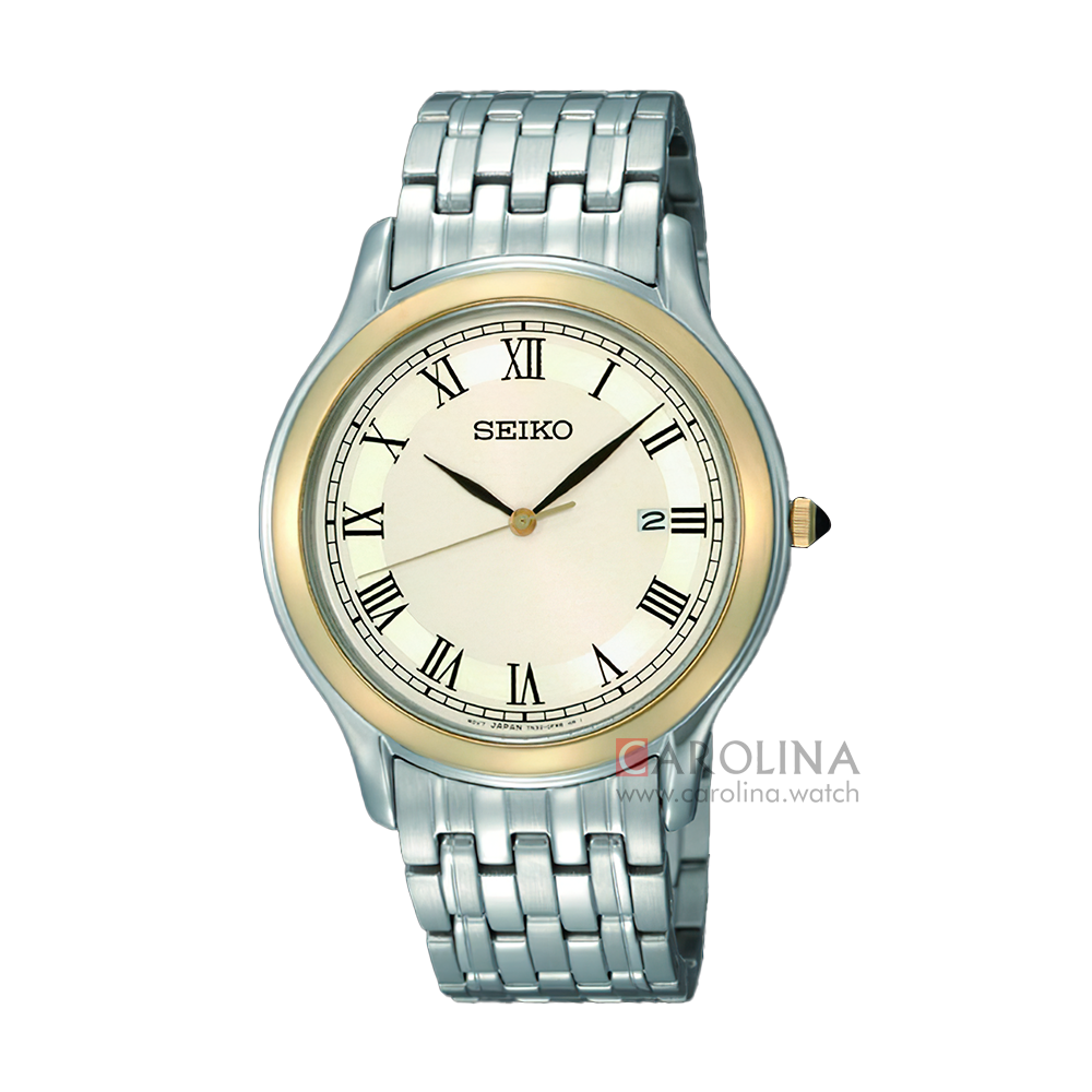 Jam Tangan Seiko SKK706 Men Ivory Dial Stainless Steel Strap