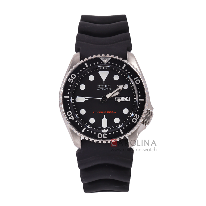 Jam Tangan Seiko SKX007K1 Automatic Diver 200M Black Dial Black Rubber Strap