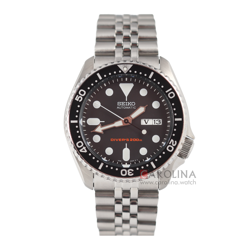 Jam Tangan Seiko SKX007K2 Automatic Diver 200M Black Dial Stainless Steel Strap