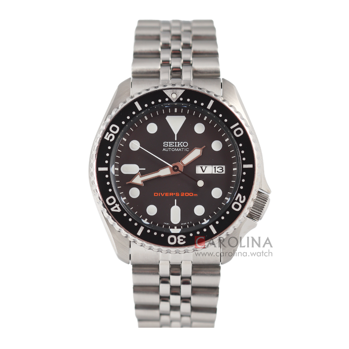 Jam Tangan Seiko SKX007K2 Automatic Diver 200M Black Dial Stainless Steel Strap