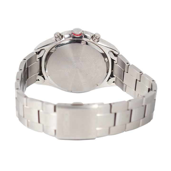 Jam Tangan Seiko Chronograph SNDC87 Men Silver Dial Stainless Steel St Carolina Watch