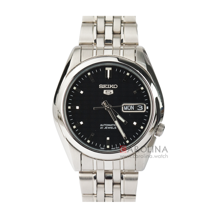 Jam Tangan Seiko 5 Gent SNK361 Automatic Men Black Dial Stainless Steel Strap