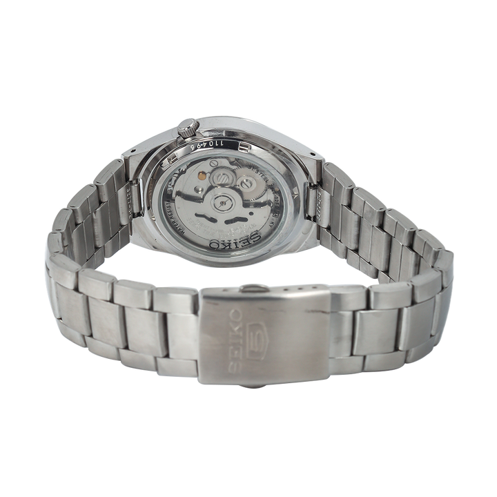 Jam Tangan Seiko 5 SNK601 Automatic Men White Dial Stainless Steel Strap