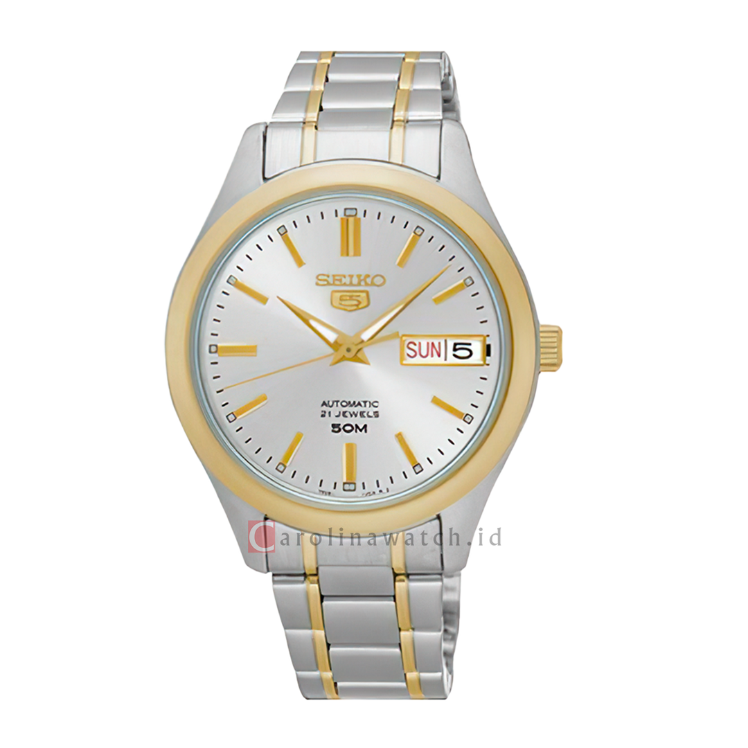 Jam Tangan Seiko 5 Sports SNK880K1 Automatic Women Silver Dial Dual Tone Stainless Steel Strap