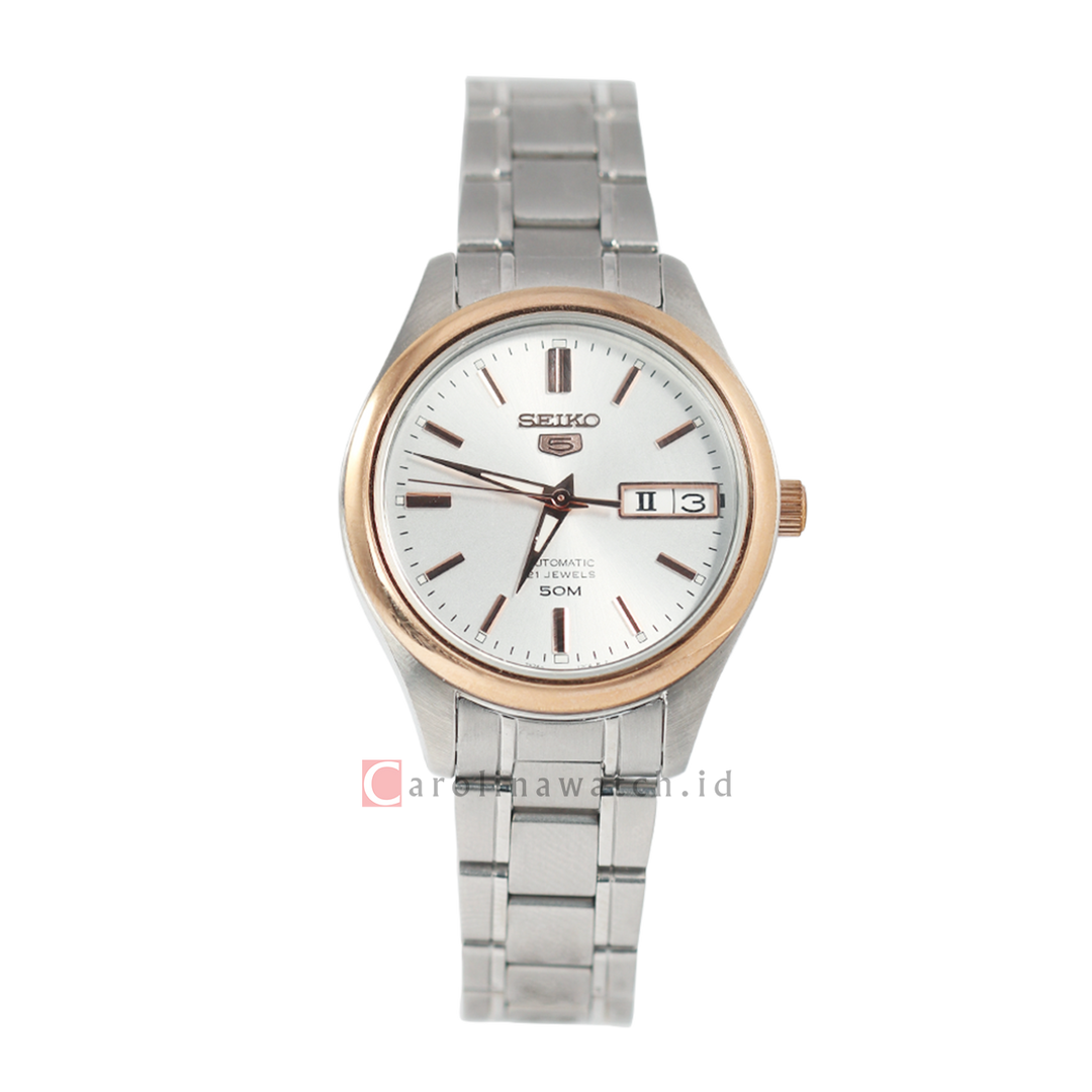 Jam Tangan Seiko 5 SNK882K1 Automatic Women Silver Dial Stainless Steel Strap