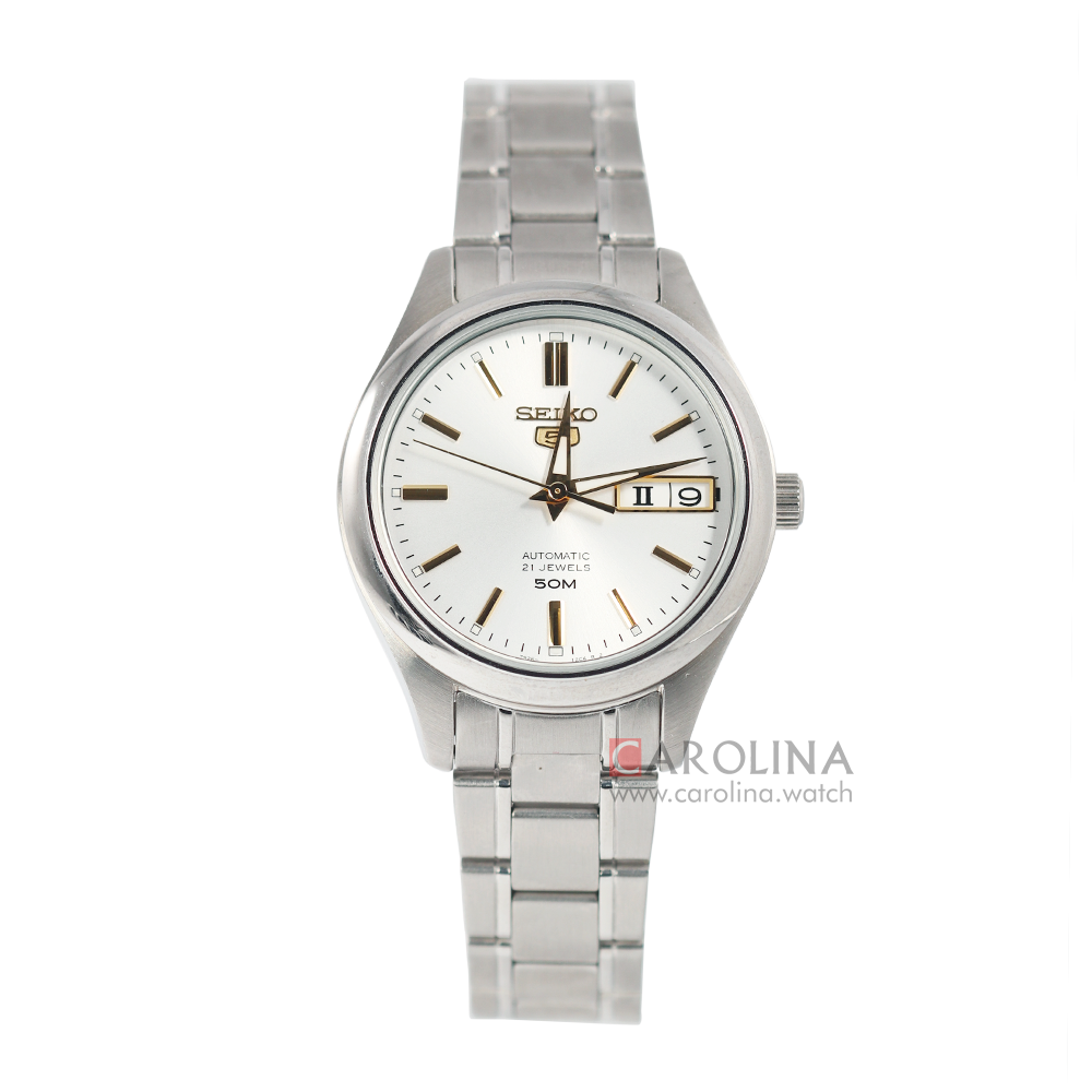 Jam Tangan Seiko 5 Sports SNK885K1 Automatic Women Silver Dial Stainless Steel Strap