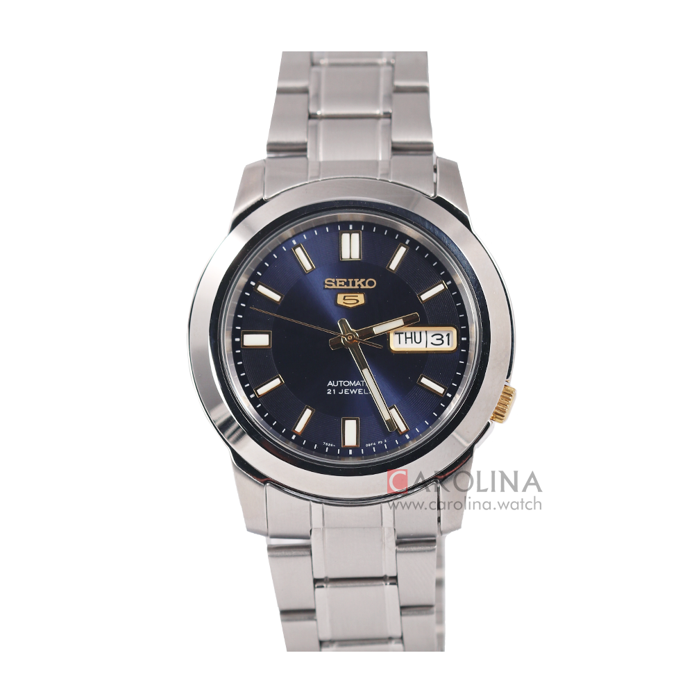 Jam Tangan Seiko 5 SNKK11K1 Automatic Men Blue Dial Stainless Steel Strap