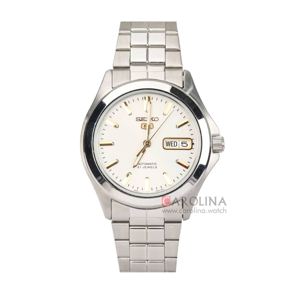 Jam Tangan Seiko 5 Sports SNKK89 Automatic Men Silver Dial Stainless Steel Strap