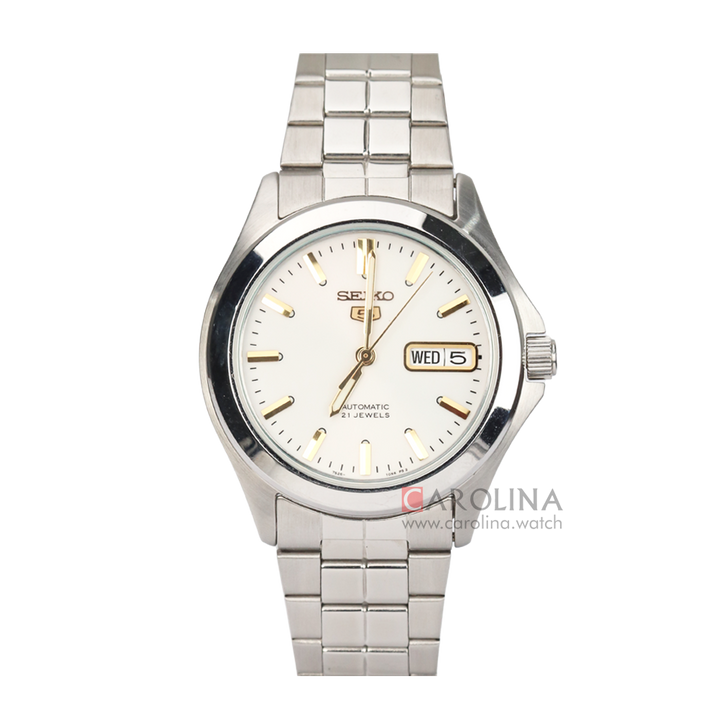 Jam Tangan Seiko 5 Sports SNKK89 Automatic Men Silver Dial Stainless Steel Strap