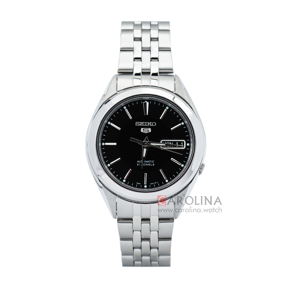 Jam Tangan Seiko 5 Sports SNKL23K1 Automatic Men Black Dial Stainless Steel Strap