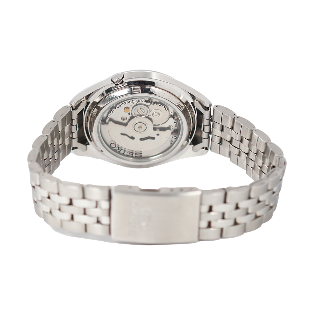 Jam Tangan Seiko 5 Sports SNKL29K1 Automatic Men Silver Dial Stainless Steel Strap