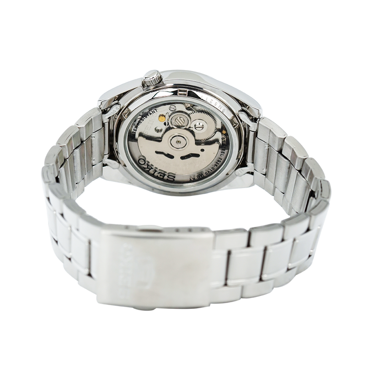 Jam Tangan Seiko 5 Sports SNKL41K1 Automatic Men White Dial Stainless Steel Strap