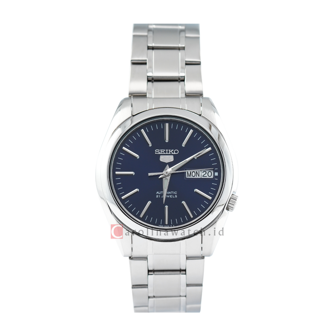 Jam Tangan Seiko 5 Sports SNKL43K1 Automatic Men Blue Sunray Dial Stainless Steel Strap