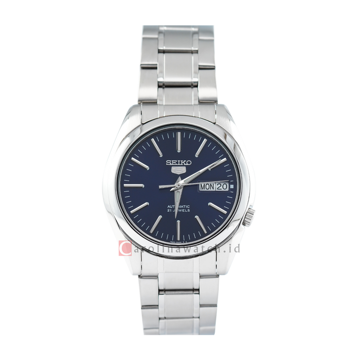 Jam Tangan Seiko 5 Sports SNKL43K1 Automatic Men Blue Sunray Dial Stainless Steel Strap