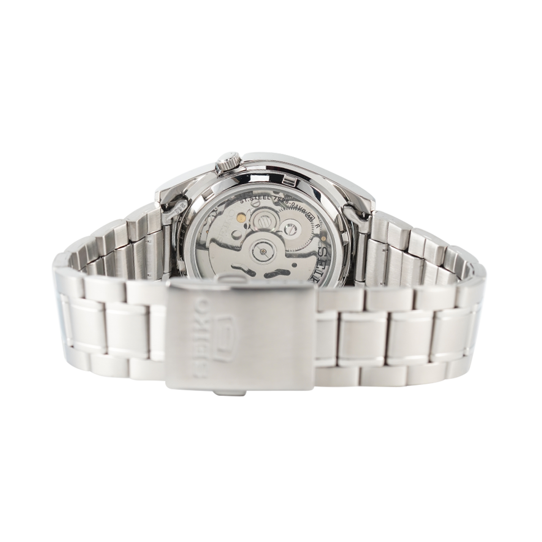 Jam Tangan Seiko 5 Sports SNKL51K1 Automatic Men White Dial Stainless Steel Strap