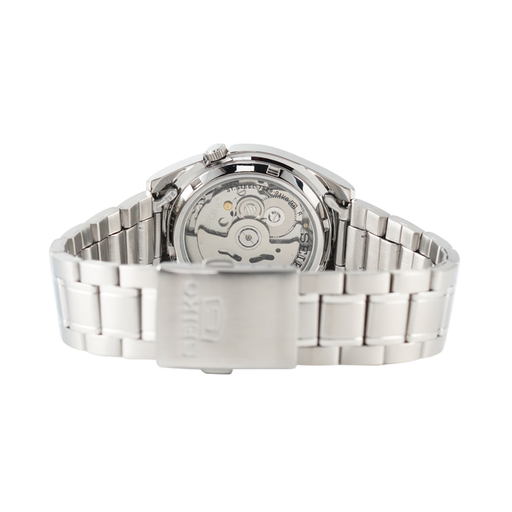 Jam Tangan Seiko 5 Sports SNKL51K1 Automatic Men White Dial Stainless Steel Strap