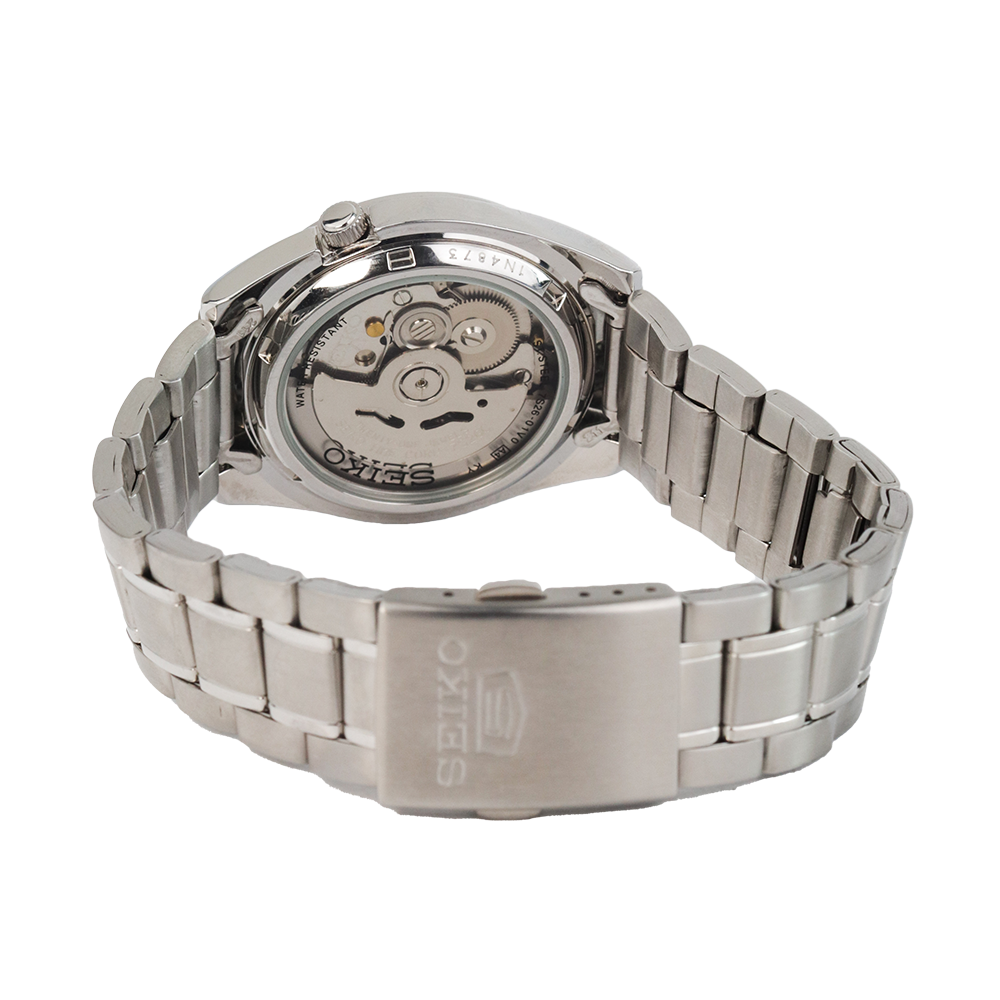 Jam Tangan Seiko 5 Sports SNKL51 Automatic Men White Dial Stainless Steel Strap