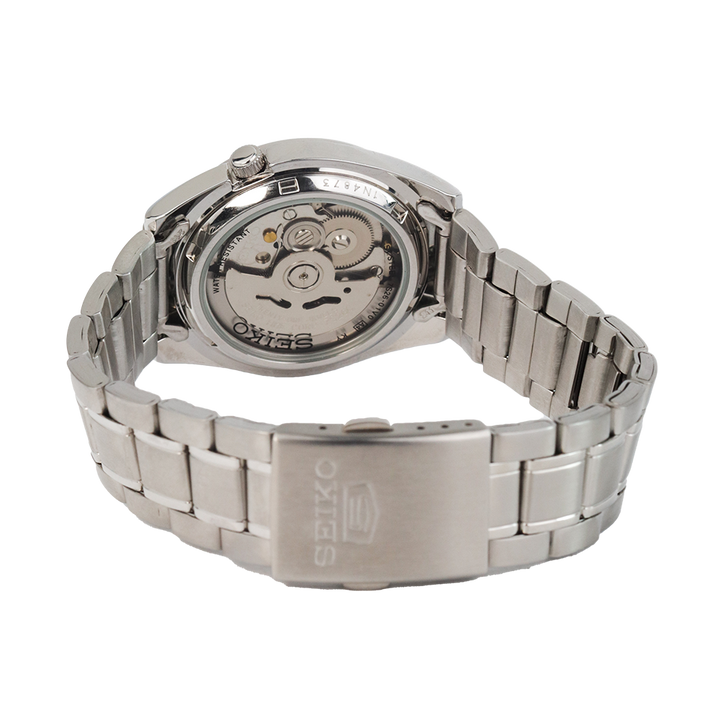 Jam Tangan Seiko 5 Sports SNKL51 Automatic Men White Dial Stainless Steel Strap