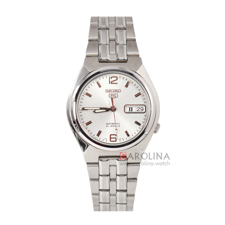 Jam Tangan Seiko 5 Sports SNKL59 Automatic Men Silver Dial Stainless Steel Strap
