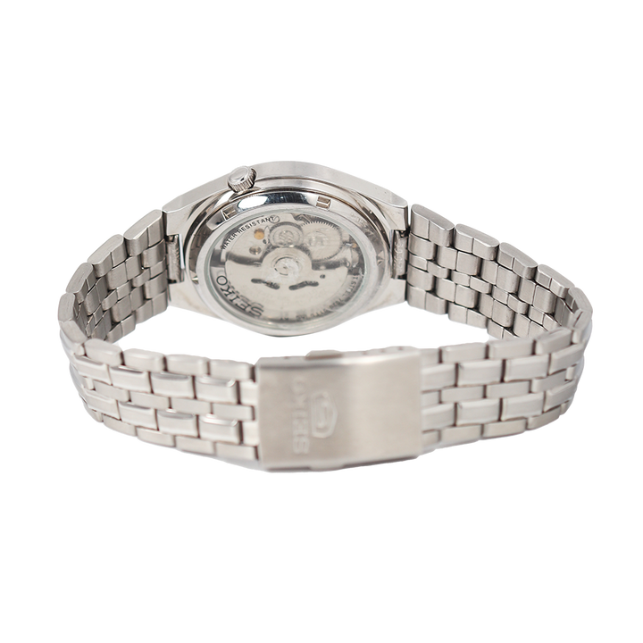 Jam Tangan Seiko 5 Sports SNKL59 Automatic Men Silver Dial Stainless Steel Strap
