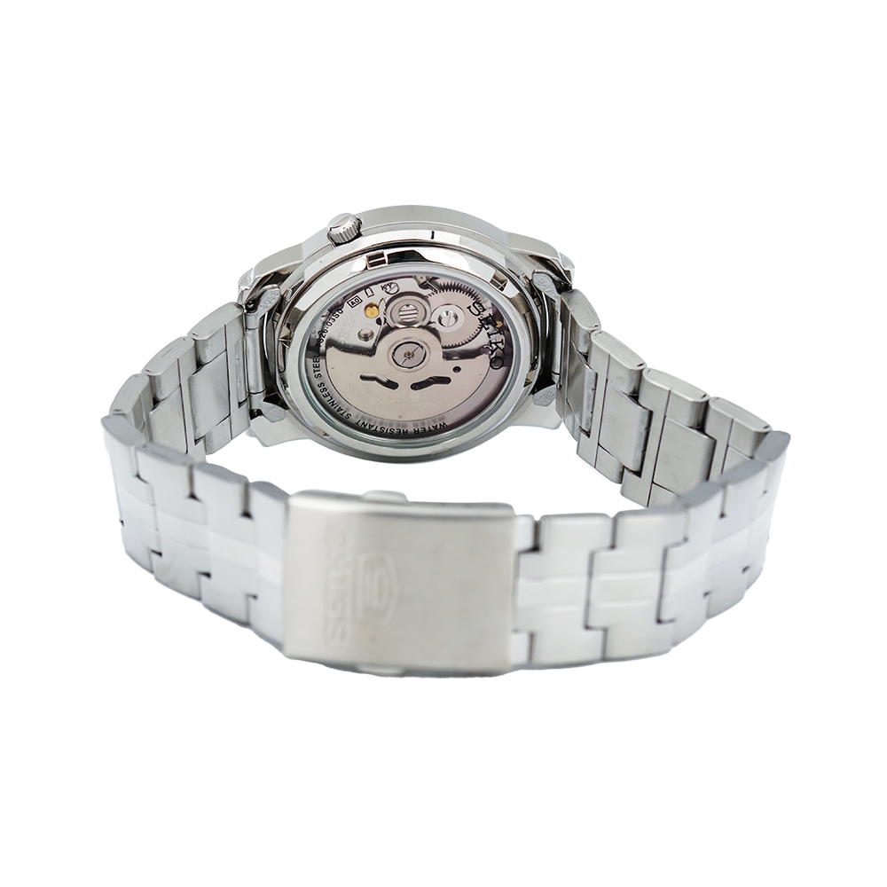 Jam Tangan Seiko 5 Sports SNKL75K1 Automatic Men White Dial Stainless Steel Strap