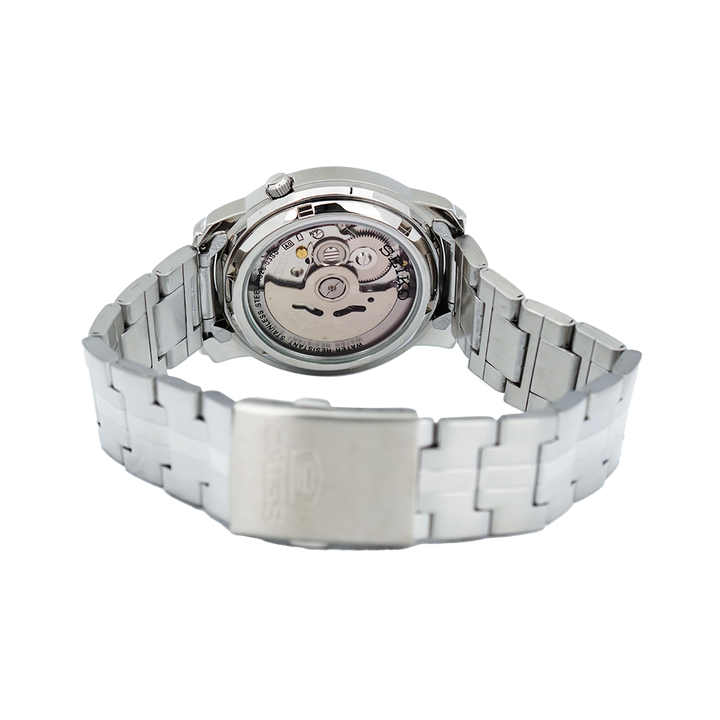 Jam Tangan Seiko 5 Sports SNKL75K1 Automatic Men White Dial Stainless Steel Strap