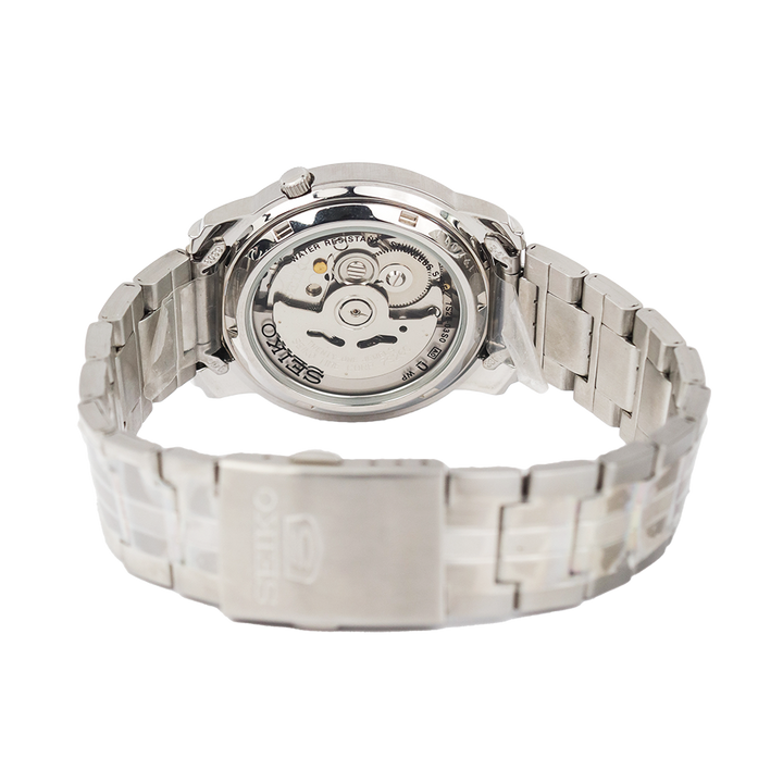 Jam Tangan Seiko 5 Sports SNKL75 Automatic Men White Dial Stainless Steel Strap
