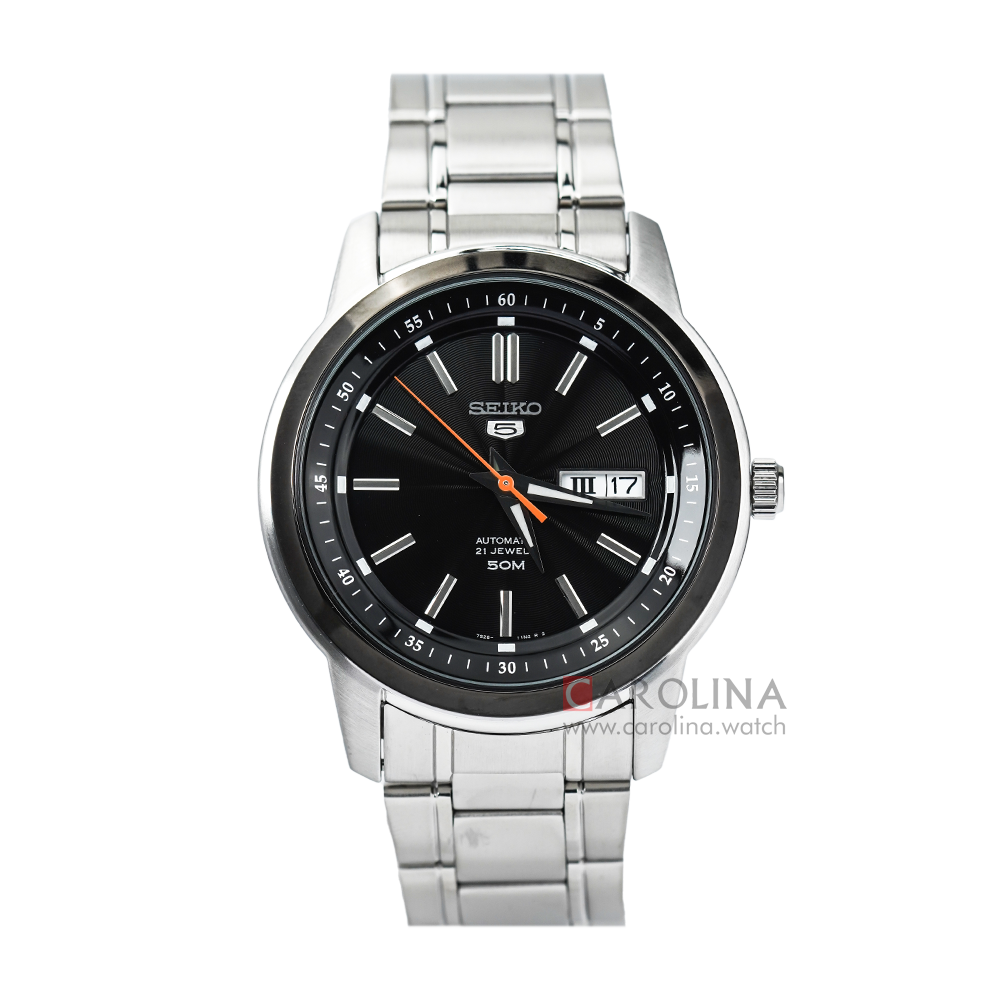 Jam Tangan Seiko 5 Sports SNKM89K1 Automatic Black Dial Stainless Steel Strap